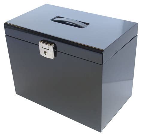 lockable metal file box|lockable metal document box.